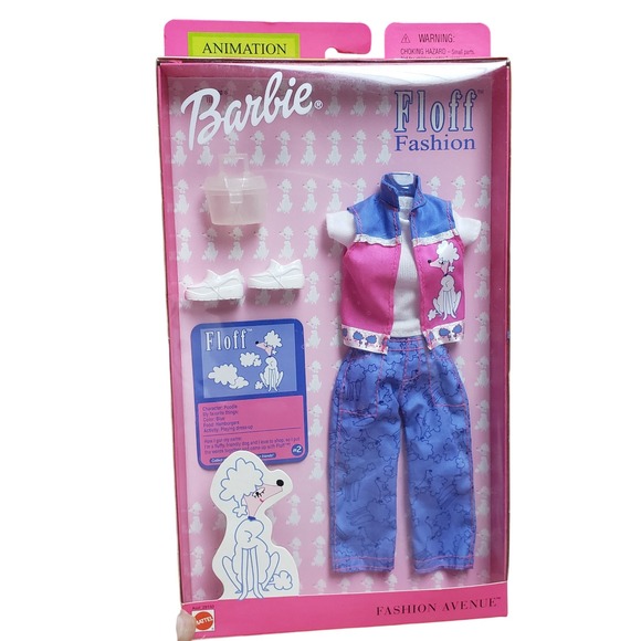 Rare Barbie‎ Fashion Ave Animation Floof Poodle Outfit NIB vest capris wedges - Picture 1 of 7